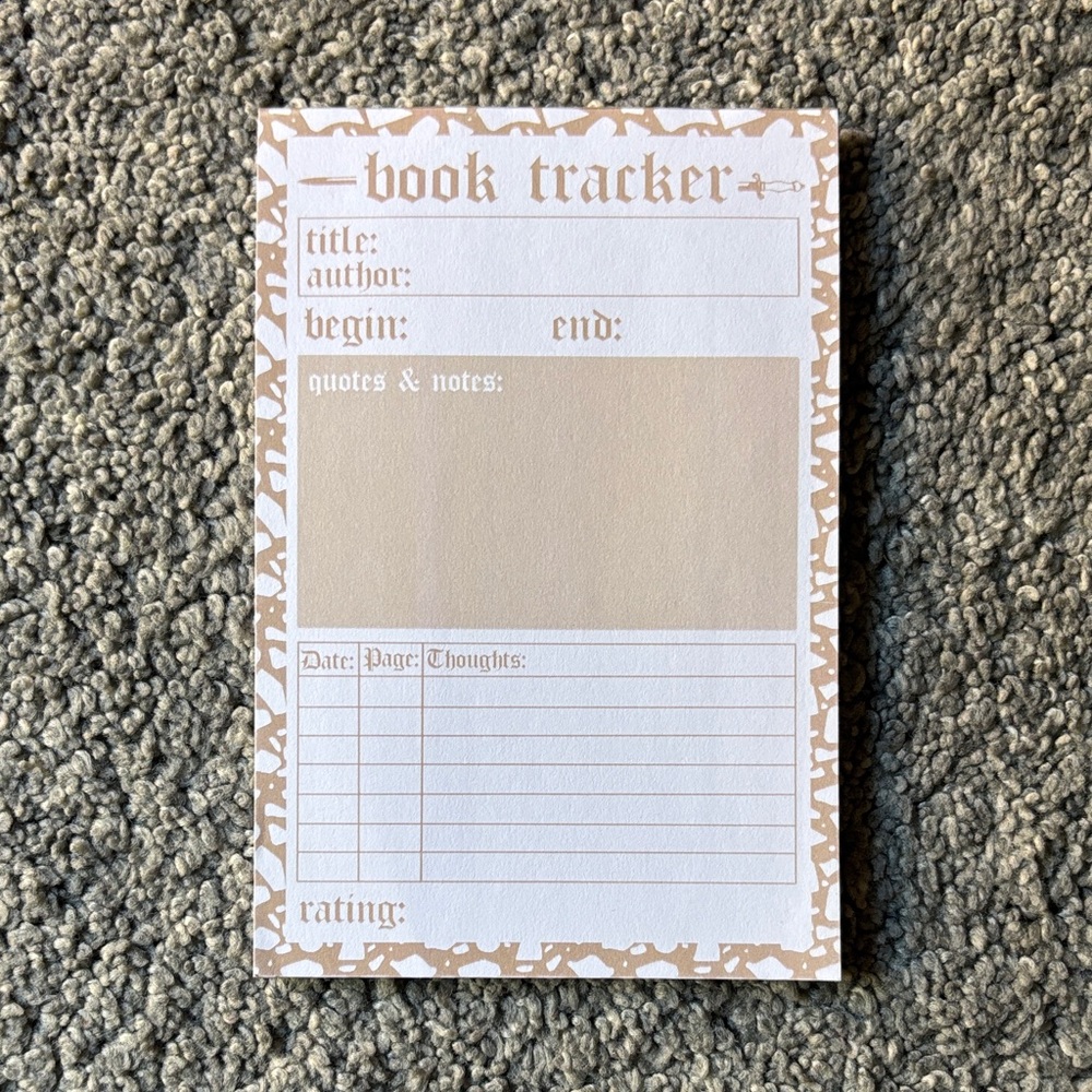 Book Tracker Notepad